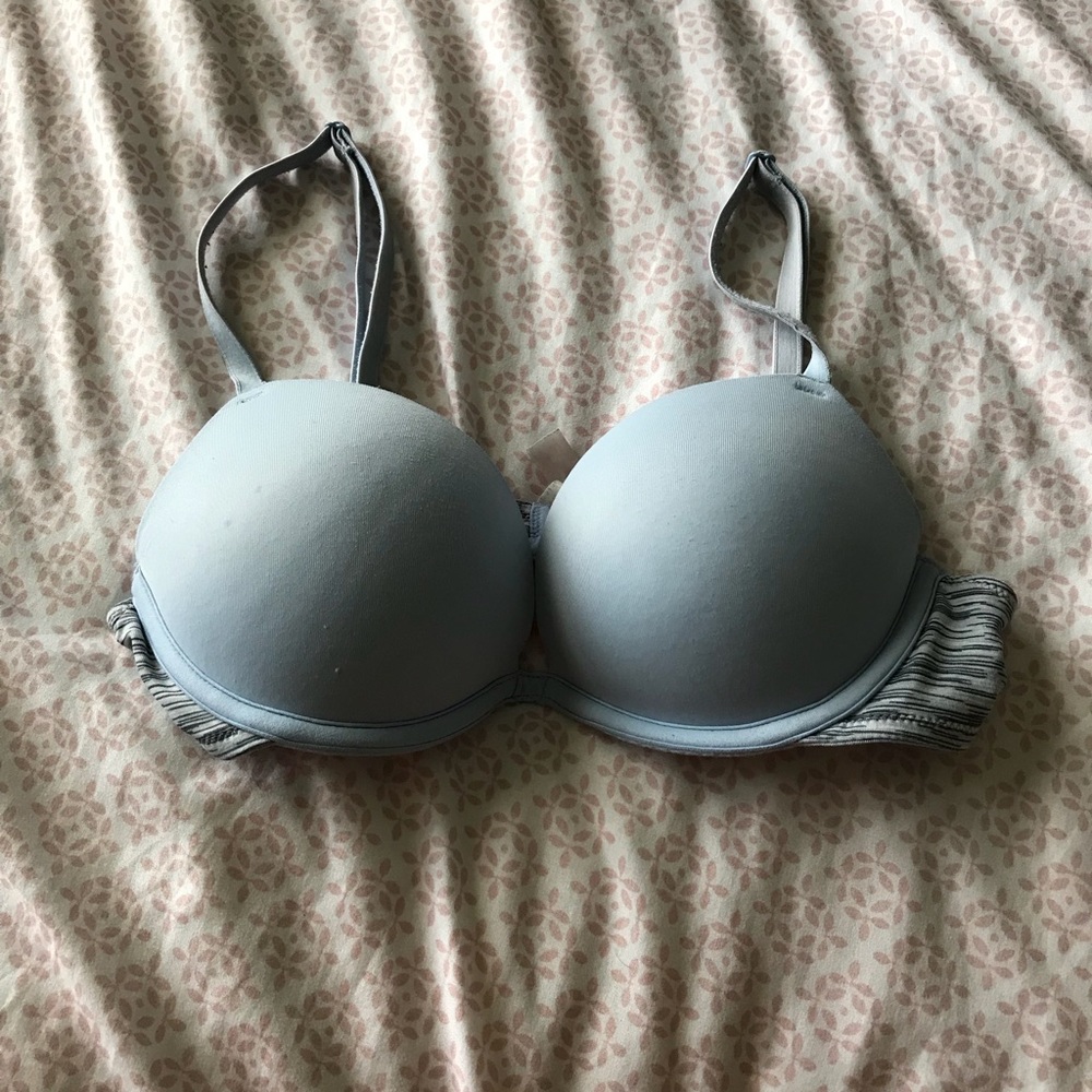 VS PINK BLUE PUSH-UP BRA